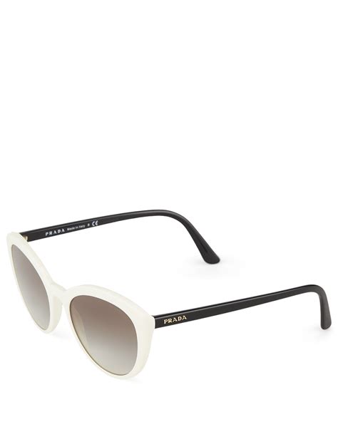 prada classic cat eye sunglasses white